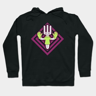 fork mascot with a smile Hoodie